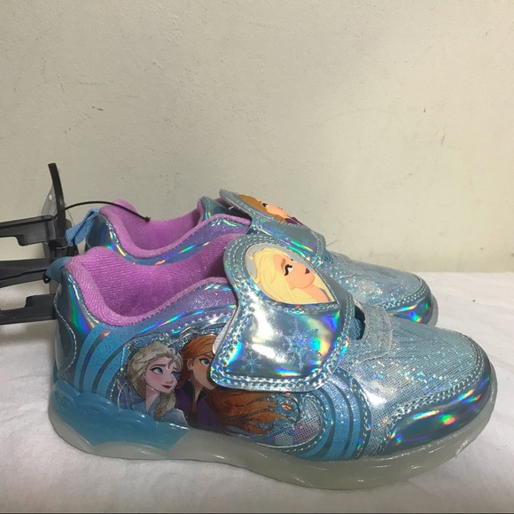 Disney Shoes Frozen Ii Anna Elsa Light Up Sneakers Toddler Size 2